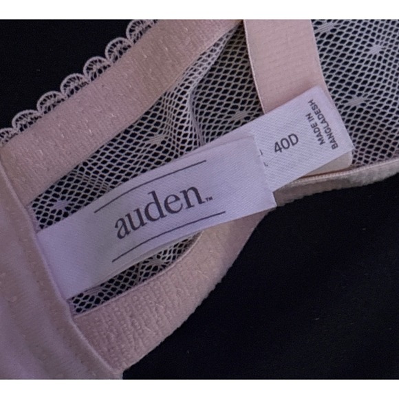 Auden Pink Lace Full Figure Unlined Balconette Underwire Bra,  40D - Picture 4 of 6